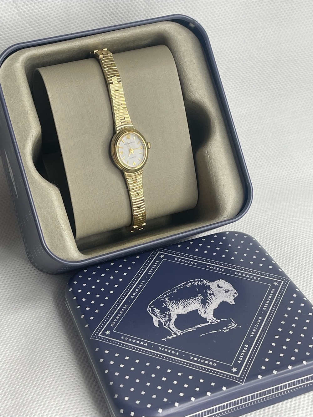 Vintage 80’s Helbros Dainty Doll Gold Tone Quartz Watch 24271 5FB 87-3